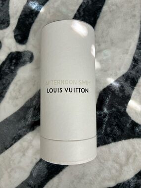 Louis Vuitton White Cylinder 'Afternoon Swim' Box with Gold and Black Accents